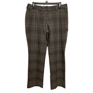 Nike Golf Tour Performance Black & Gray Plaid Modern Rise Womens Pants